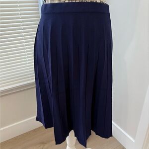 UdelNY NWT Elegant Navy Pleated Skirt sz XL see coordinating top